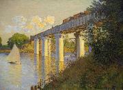 Claude Monet The Railway Bridge at Argenteuil oil painting reproduction